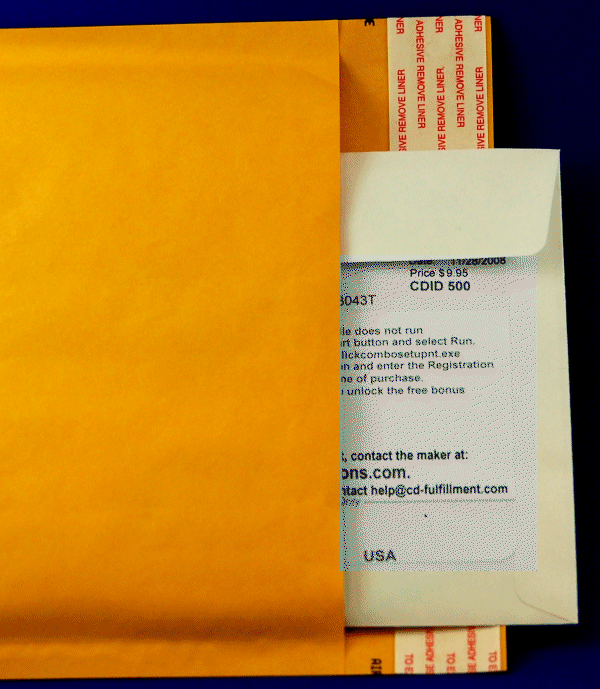 Currently, we do not offer printed jewel cases or inserts. The color receipt contains your software title, price for the backup CD, and any special instructions you provide.